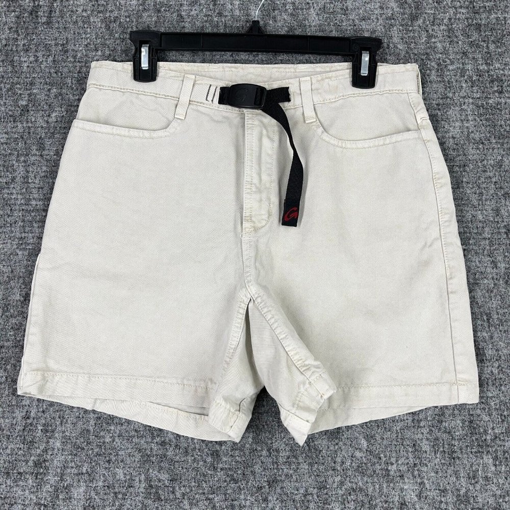 GRAMICCI SHORTS WOMENS MEDIUM 10-12 BEIGE BELTED CLIMBING HIKING OUTDOOR RUGGED